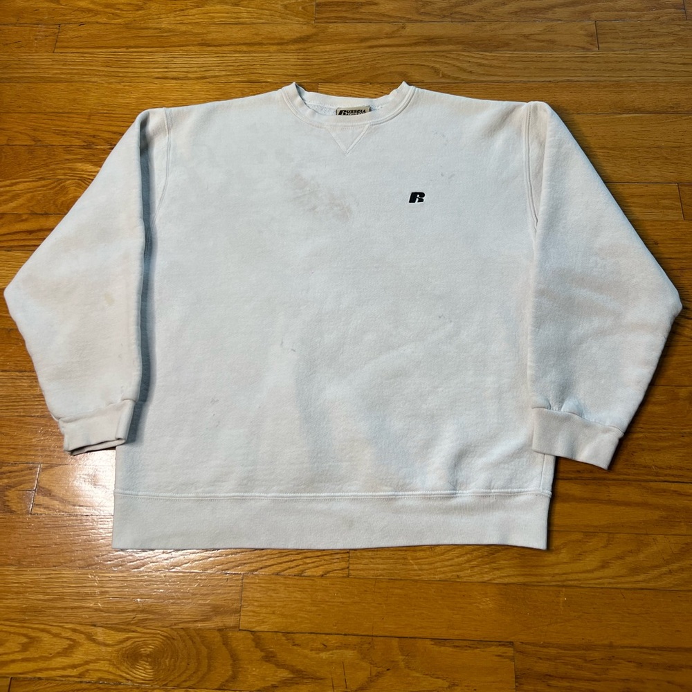 Russell Athletic White Crewneck Sweater